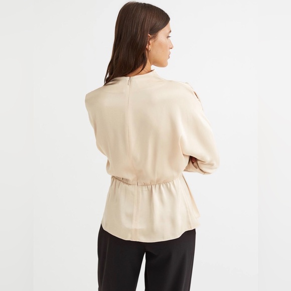 Ivory Peplum Style Blouse - Picture 3 of 8